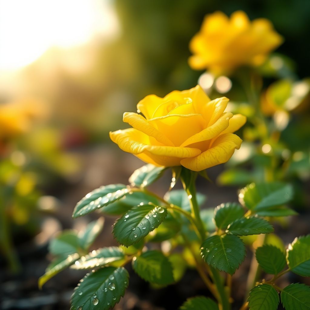 Yellow Sunblaze Miniature Rose for Planting NonGMO Heirloom Garden Seeds Long Bloom Season 
 
 Sale