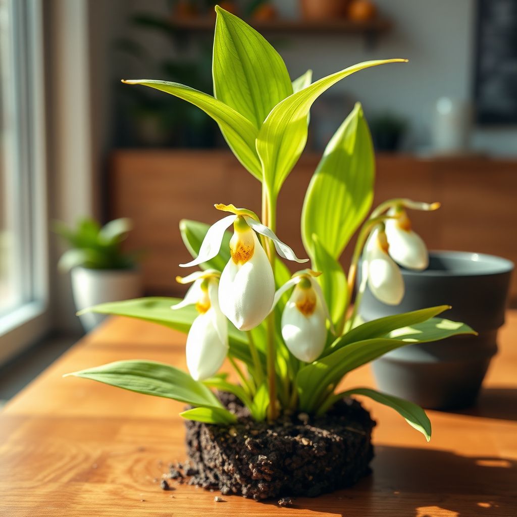 Cypripedium acaule White Lady’s Slipper Flower Seeds for Planting – Heirloom, Non-GMO, High Germination Seeds