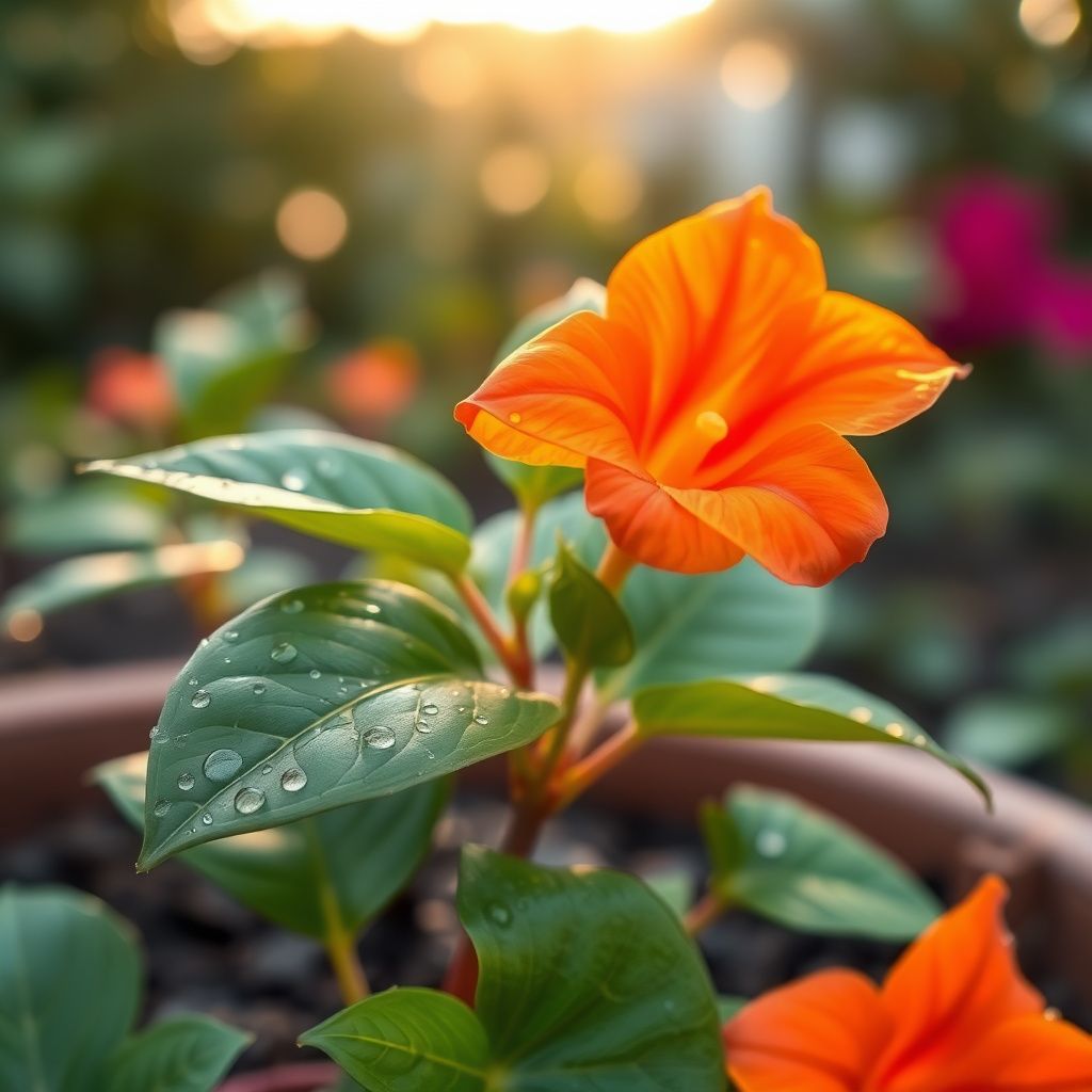 Mandevilla Orange Flower Seeds for Vibrant Garden Planting