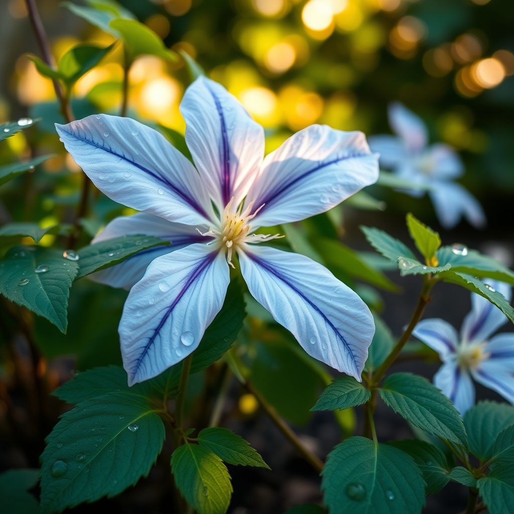 Blue White Clematis Flower Seeds Shade Tolerant Heirloom & GMO Free Seeds for Home Garden
 
 Sale