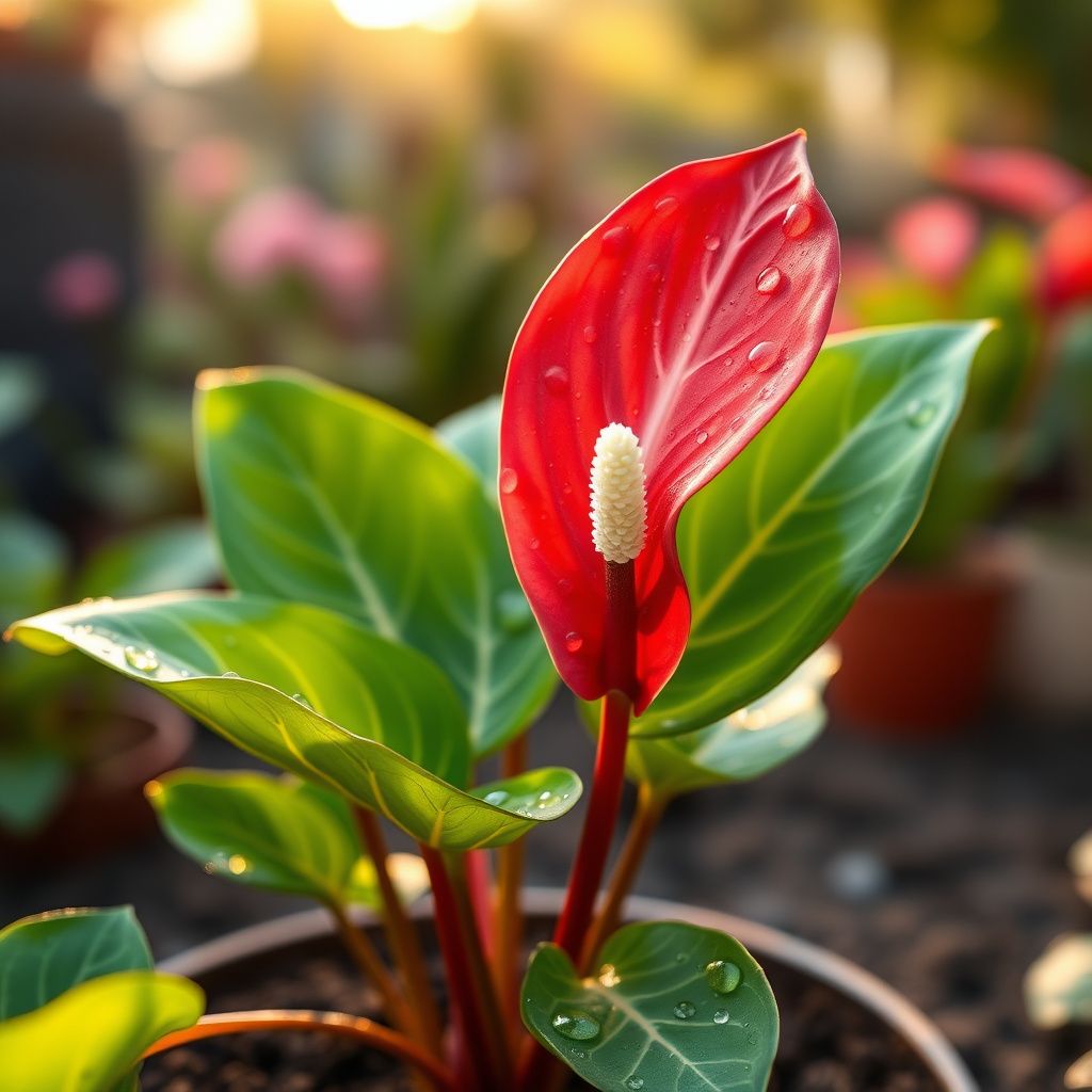 Anthurium Light Red Flower Seeds - Perfect for Easy Planting