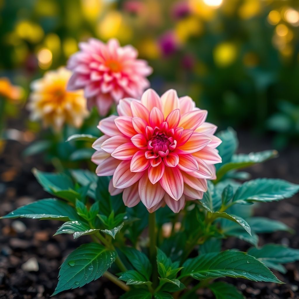 Yellow Pink Dahlia Flower Seeds for Planting - Grow Vibrant Dahlias
