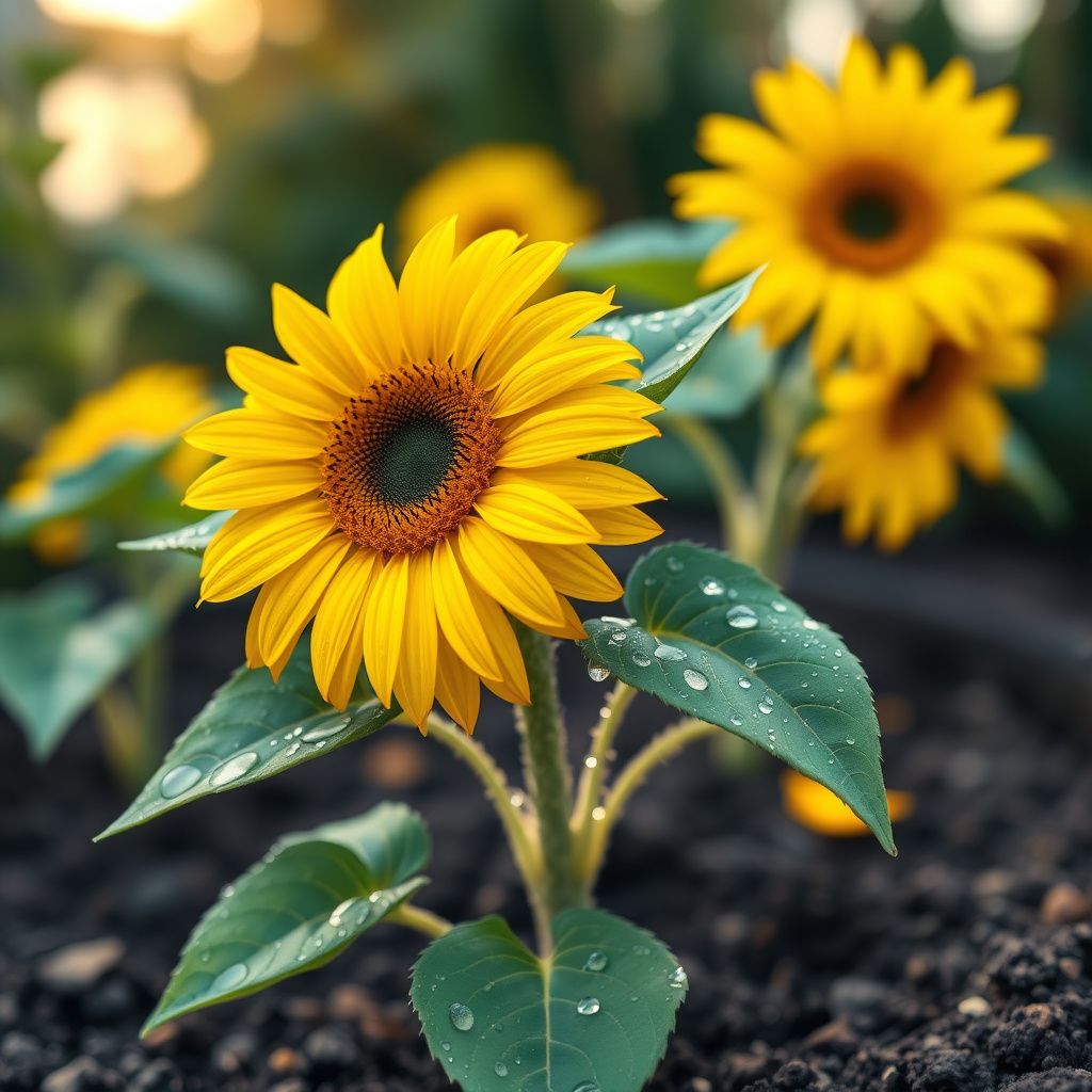 Yellow Bear Sunflowers Flower Seeds Planting Vibrant
