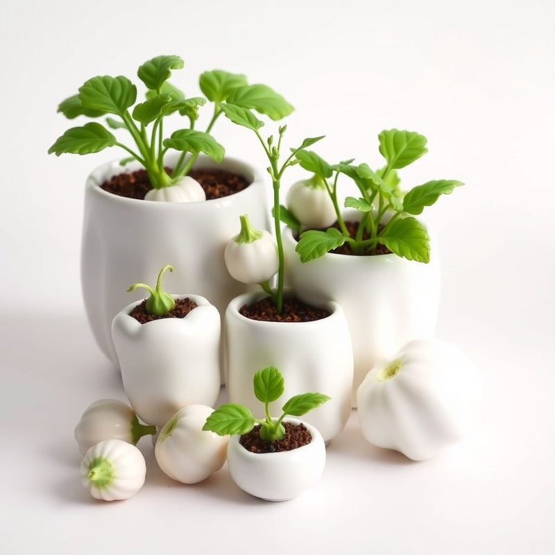 White Porcelain Vegetable Seeds for Planting  Unique Garden Addition