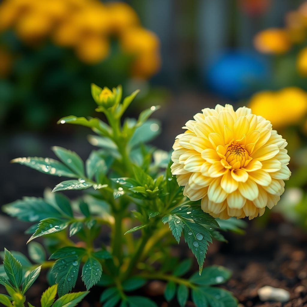 Cream Marigold Flower Seeds for Planting - Vibrant Annual Blooms for Your Garden