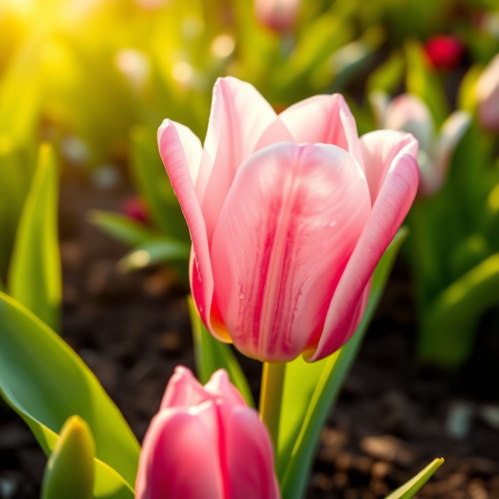 White Pink Tulip Flower seeds for Planting Sun Loving Heirloom & GMO Free Seeds for Home Garden