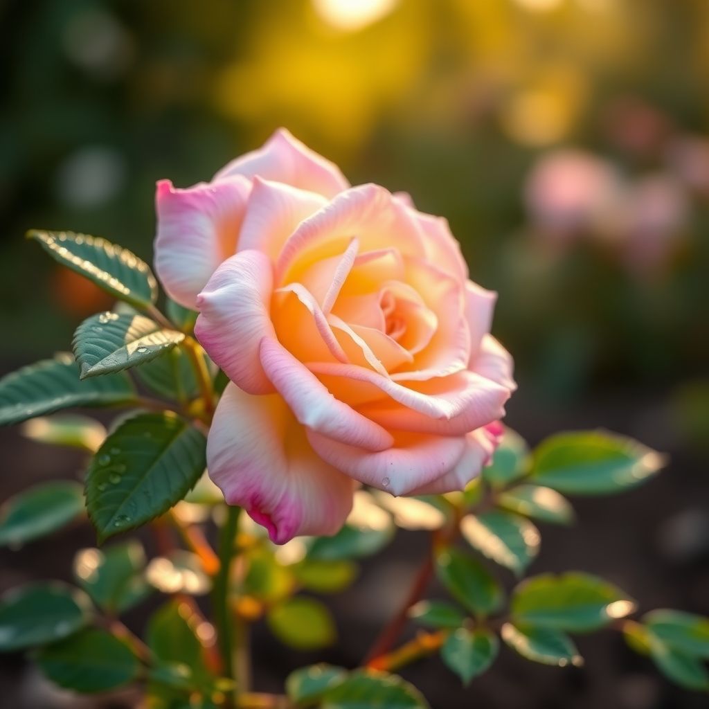 Yellow Pink Rose Flower Seeds Planting Yellow Pink