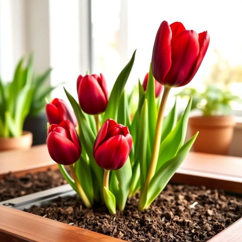 Maroon Tulip Flower seeds for Planting Easy to Grow Heirloom & GMO Free Seeds for Home Garden