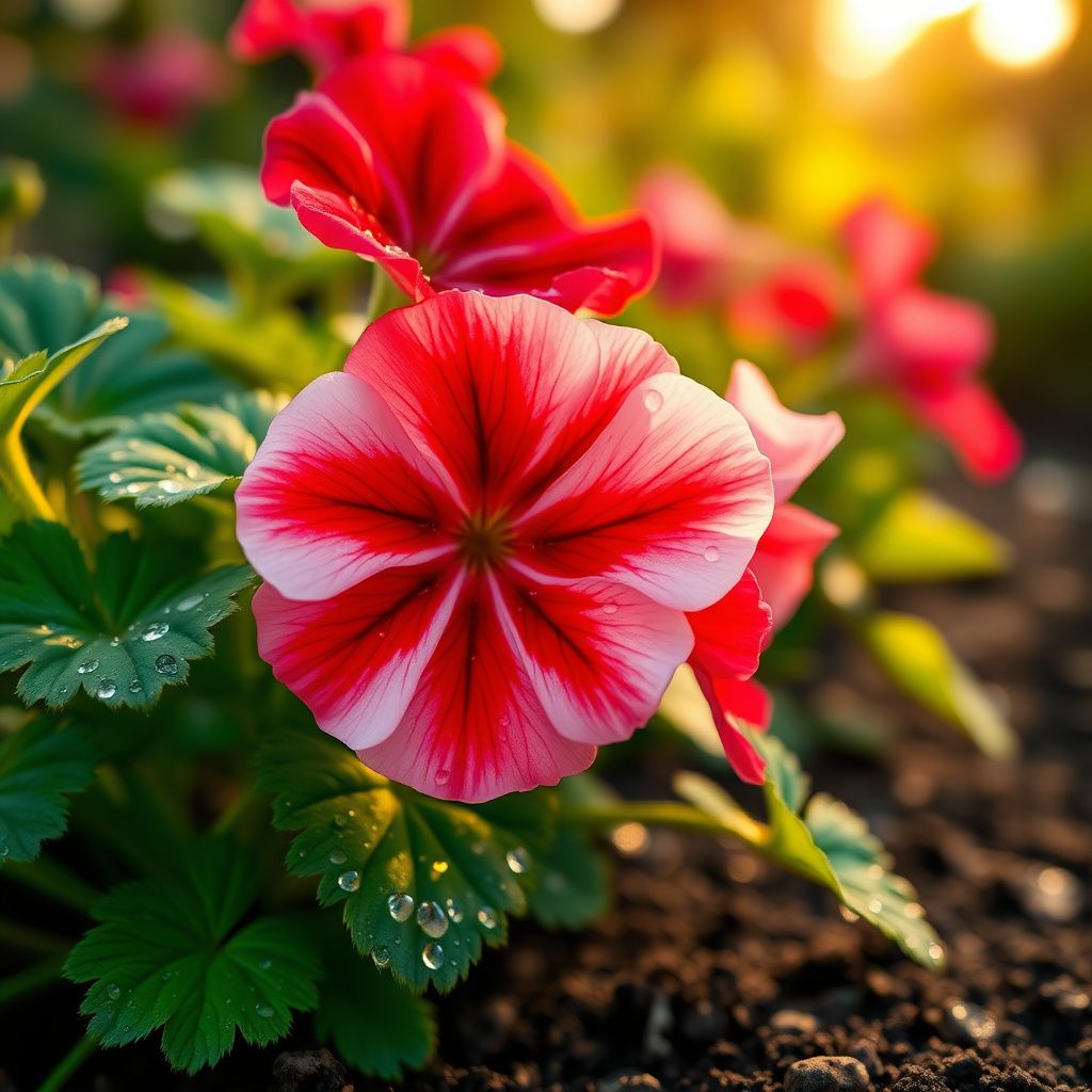 Geranium Flower Seeds for Planting  Red & White Blooms for Your Garden