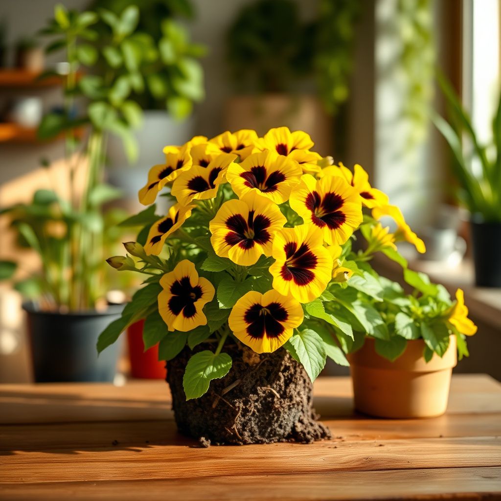 Yellow With Black Playmates Petunia Seeds