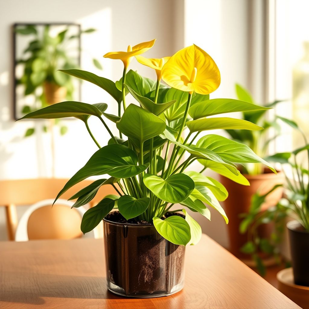 Yellow Anthurium Flower Seeds - Perennial Seeds for Indoor & Outdoor Planting