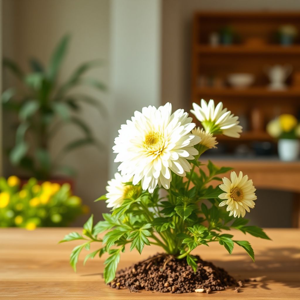 Yellow White Chrysanthemum Flower seeds for Planting - Drought Tolerant, Heirloom & GMO Free Seeds for Home Garden