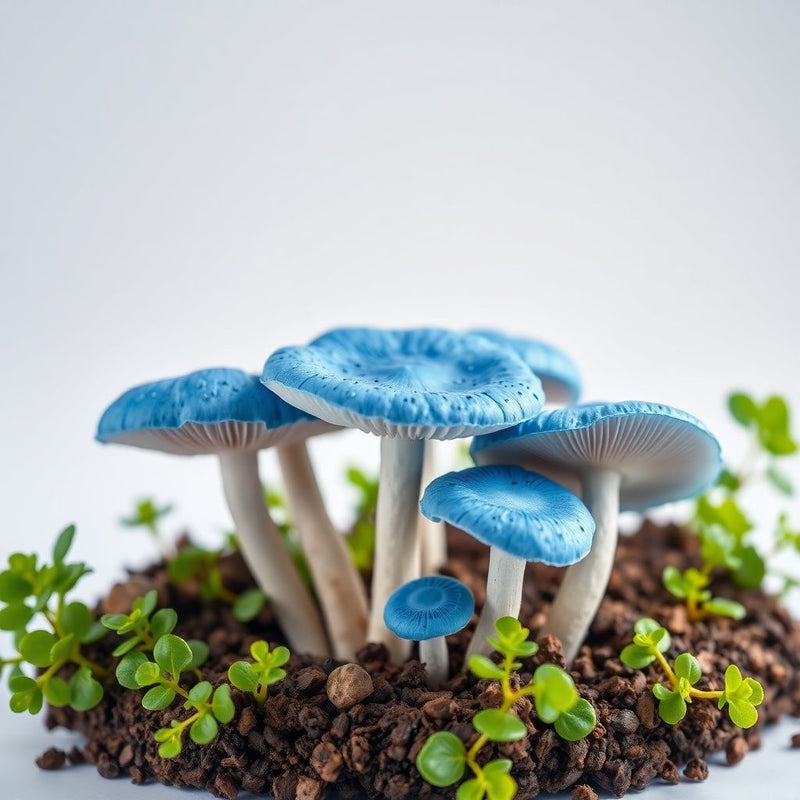 Sky Blue Mushroom Seeds for Planting - Unique Blue Mushrooms for Your Harvest