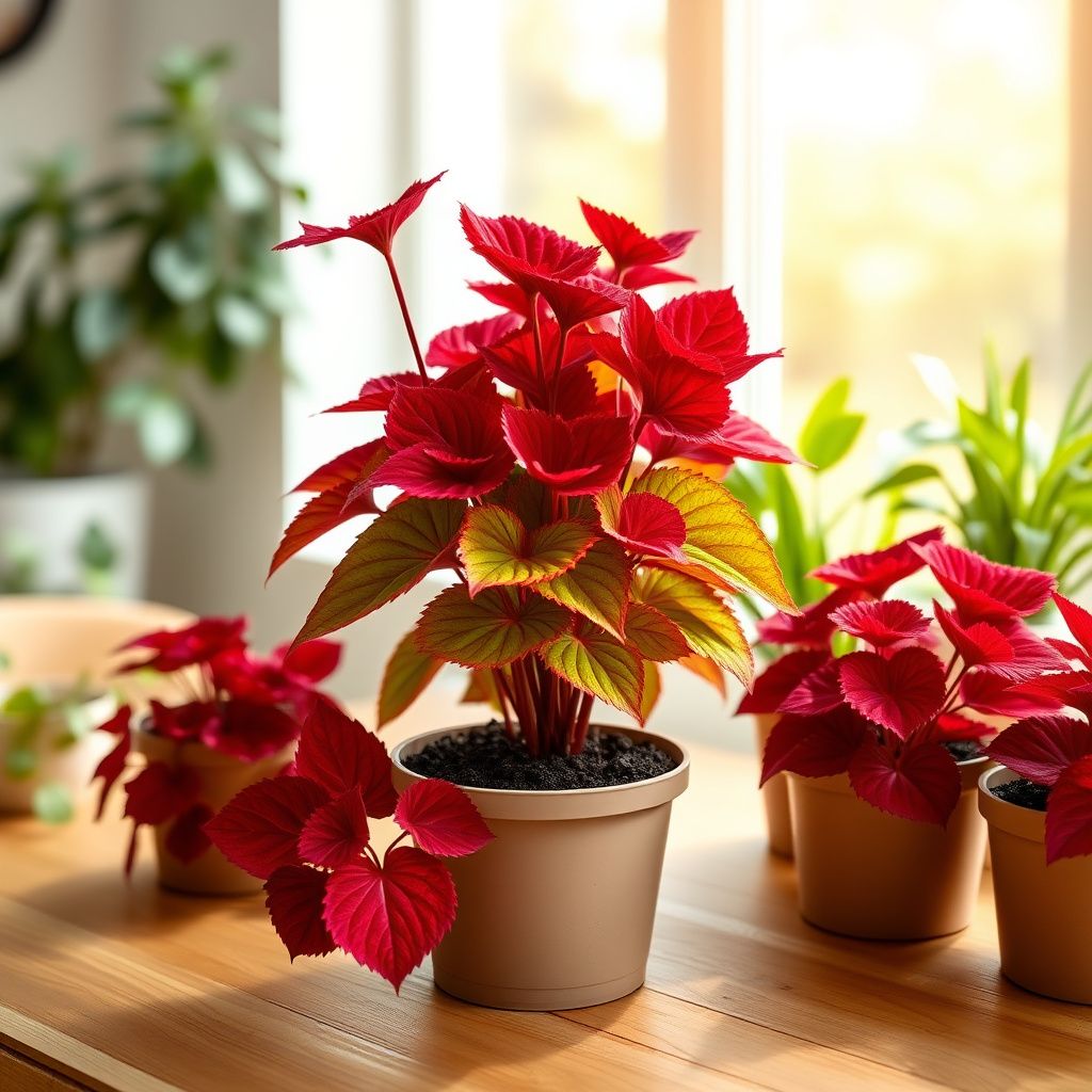 Coleus Rainbow Red Velvet Seeds for Planting Shaded Borders Pots