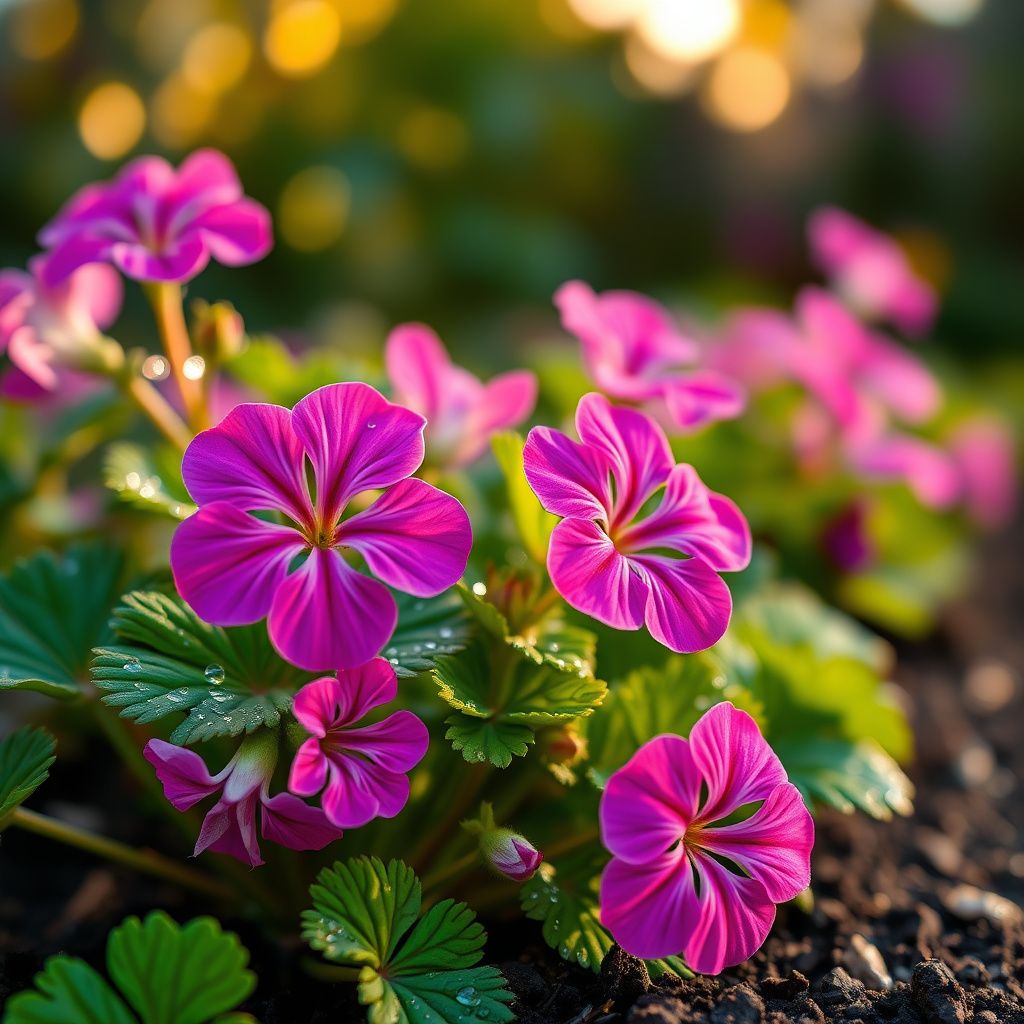 Purple Pink Geranium Flower Seeds for Planting  Vibrant Annuals for Colorful Gardens