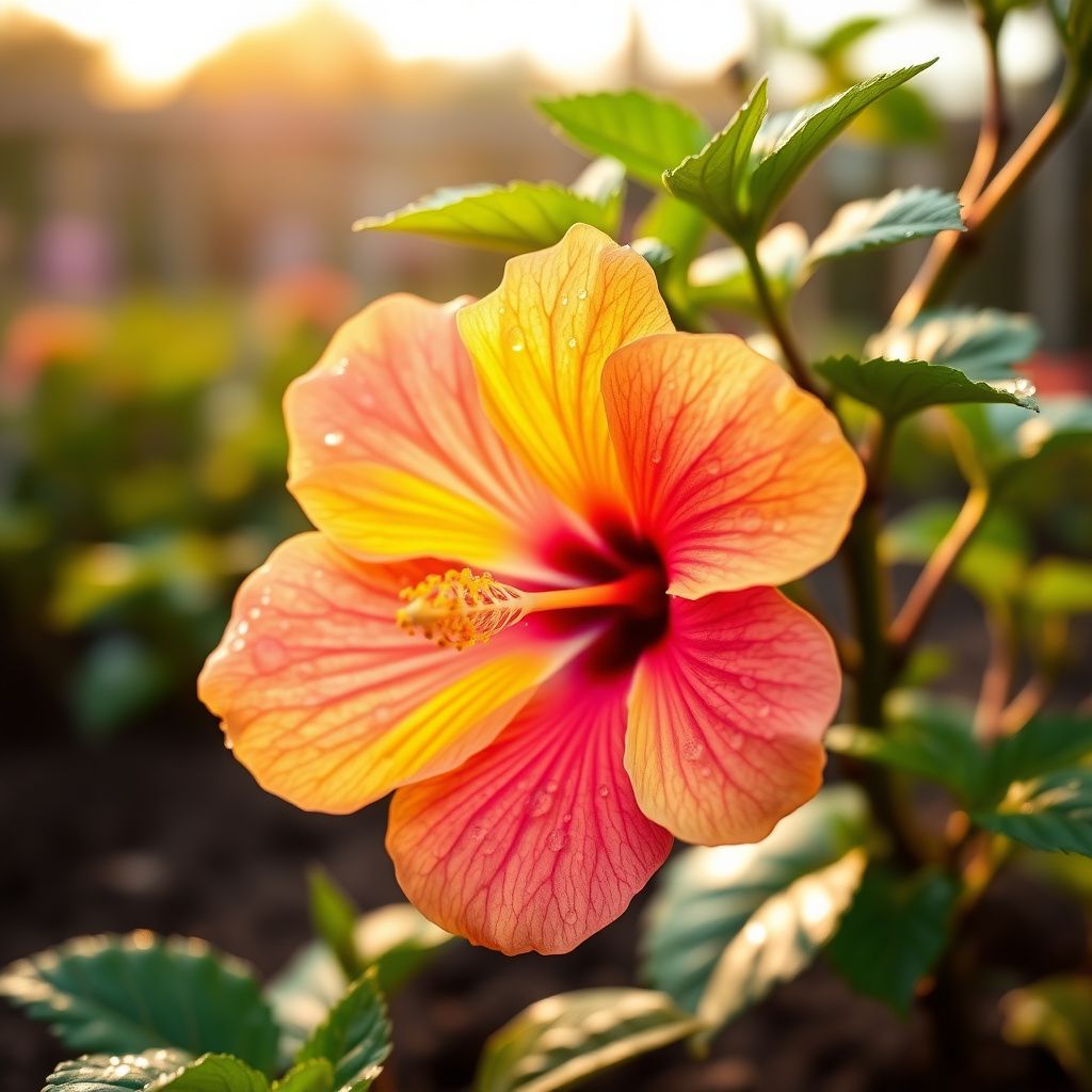 Yellow Pink Hibiscus Flower seeds for Planting Easy to Grow Heirloom & GMO Free Seeds for Home Garden