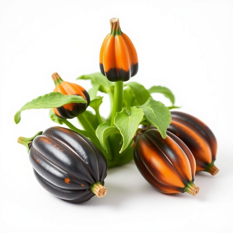 Orange Black Ornamental Gourd Seeds for Planting