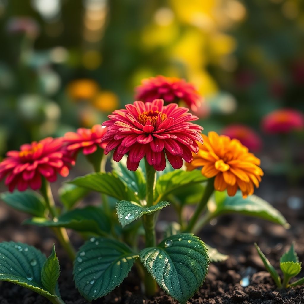 Zinnia Art Deco Flower Mix Seeds for Planting flower bed