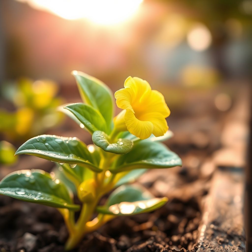 Adenium Obesum Yellow Flower Seeds for Easy Planting