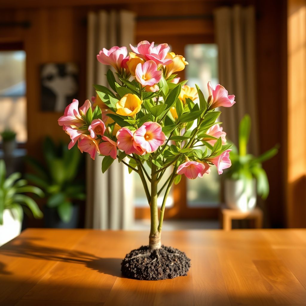 Yellow Pink Adenium Obesum Planting Seeds