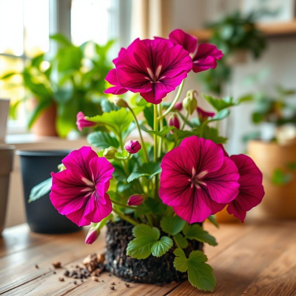 Dark Pink Black Geranium Flower Seeds for Planting - Vibrant and Elegant