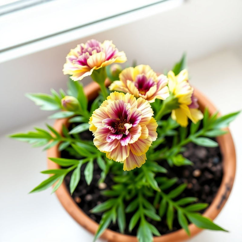 Yellow Purple Carnation Flower Seeds Flower seeds for Planting - Long Bloom Season, Heirloom & GMO Free Seeds for Home Garden