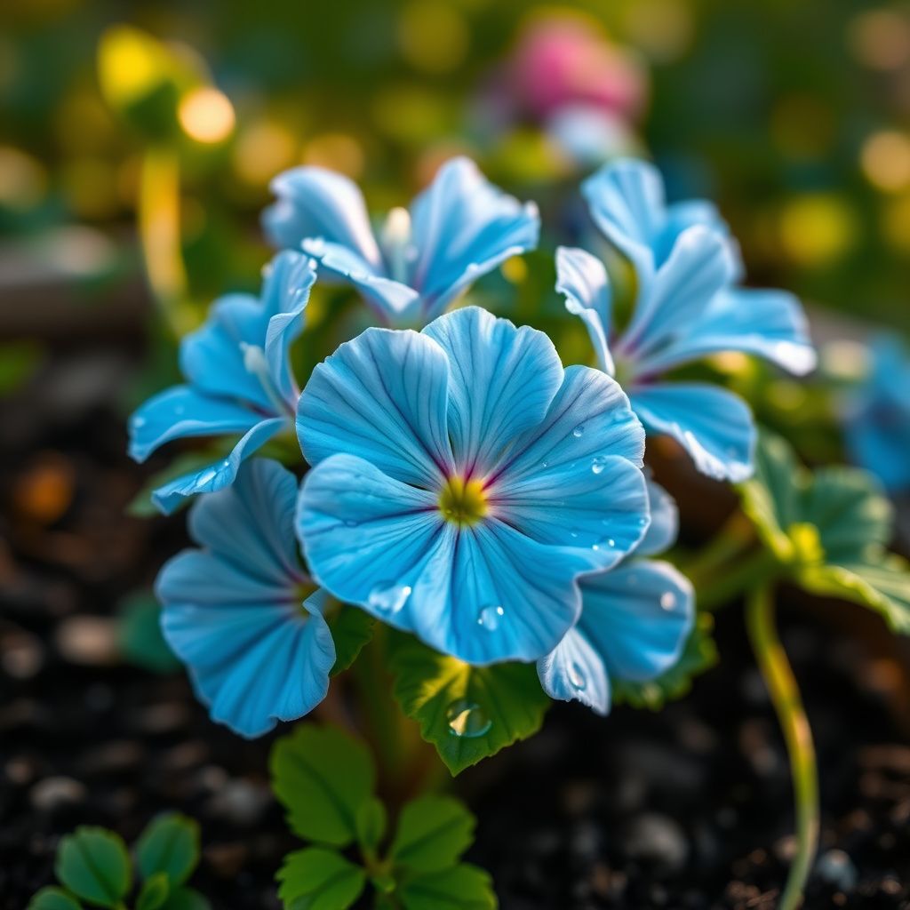 Sky Blue Green Geranium Seeds for Planting